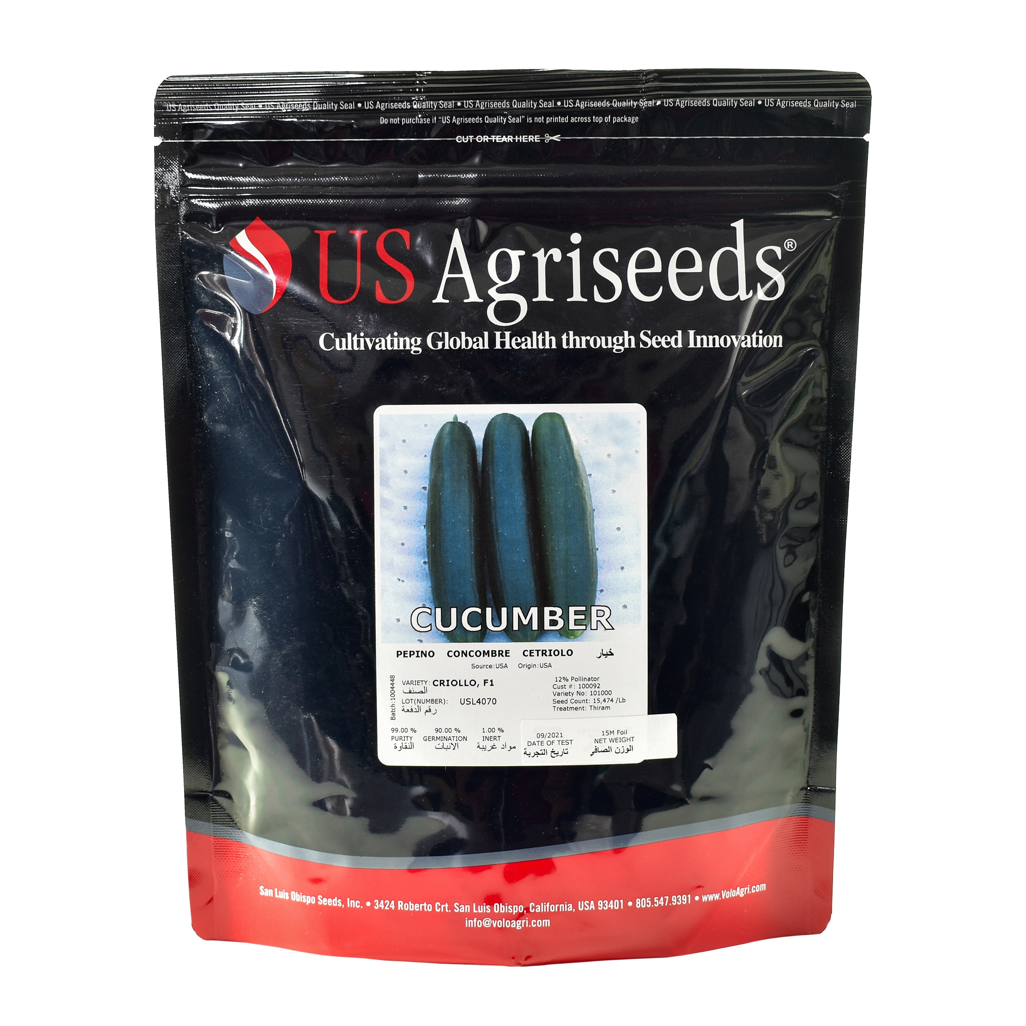 Pepino Híbrido Criollo F1 US Agriseeds